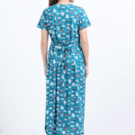 Breastfeeding Dress – Blue with Boat Print