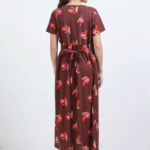 Brown Zipless Maternity Feeding Dress