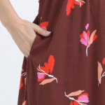 Brown Zipless Maternity Feeding Dress