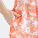 Zipless Nursing Dress for Breastfeeding – Orange