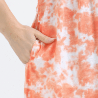 Zipless Nursing Dress for Breastfeeding - Orange