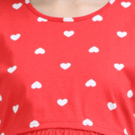 Red Zipless Nursing Dress with Back Knot