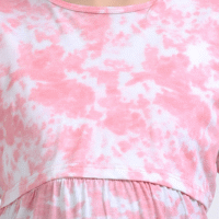 Pink & White Zipless Maternity Feeding Dress-PINK D&D