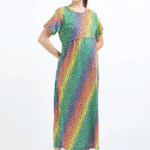 Zipless Breastfeeding Dress – Rainbow Design