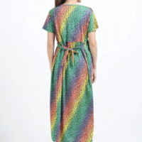 Zipless Breastfeeding Dress – Rainbow Design