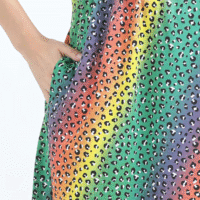 Zipless Breastfeeding Dress – Rainbow Design