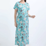 Sky Blue Zipless Maternity Feeding Dress – Floral