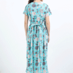 Sky Blue Zipless Maternity Feeding Dress – Floral