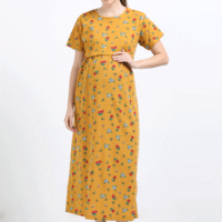 Zipless Nursing Dress with Back Knot