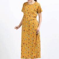 Zipless Nursing Dress with Back Knot