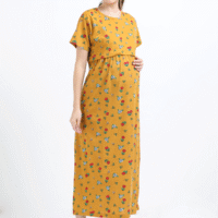 Zipless Nursing Dress with Back Knot
