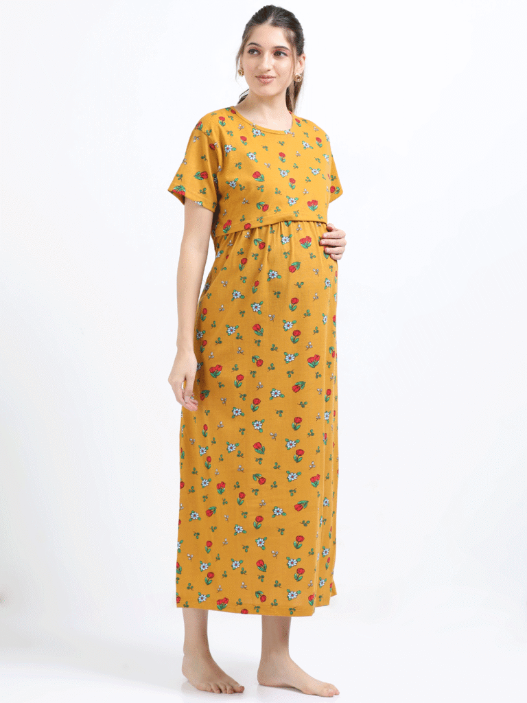 Zipless Nursing Dress with Back Knot