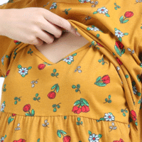 Zipless Nursing Dress with Back Knot