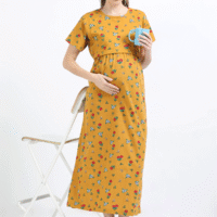Zipless Nursing Dress with Back Knot