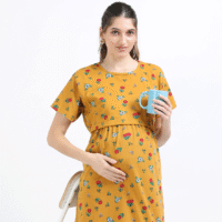 Zipless Nursing Dress with Back Knot