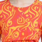Orange Zipless Maternity Feeding Dress – Comfort & Style for Moms