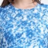 Blue Tie-Dye Print Comfortable Nursing Nightwear
