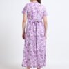 Purple Tie-Dye Maternity & Nursing Maxi Dress for Women