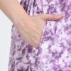 Purple Tie-Dye Maternity & Nursing Maxi Dress for Women
