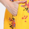 Yellow Floral Maternity Feeding Dress for Women | Zipless Nursing Gown | Pregnancy & Breastfeeding Friendly