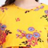 Yellow Floral Maternity Feeding Dress for Women | Zipless Nursing Gown | Pregnancy & Breastfeeding Friendly