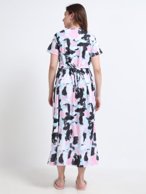 Soft Printed Nursing Nighty with Easy Feeding Access