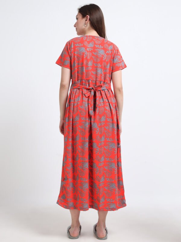 Maternity & Nursing Maxi Dress for Women | Feeding Friendly | Soft Cotton-Blend | Zipless Comfort Fit