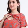 Maternity & Nursing Maxi Dress for Women | Feeding Friendly | Soft Cotton-Blend | Zipless Comfort Fit