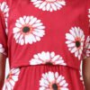 BARBET Women’s Maternity & Feeding Maxi Dress – Red Floral Print
