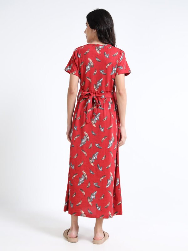 BARBET Women’s Maternity & Feeding Maxi Dress – Soft Cotton Printed Nursing Dress