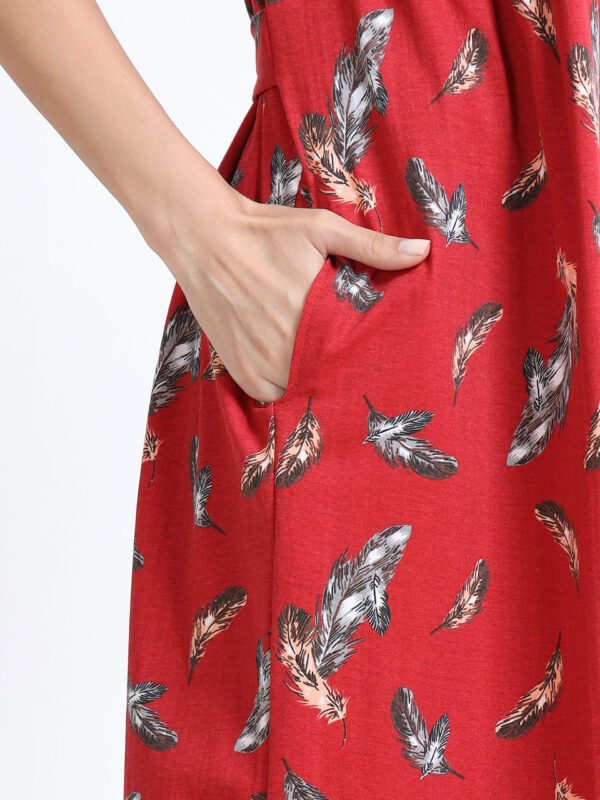 BARBET Women’s Maternity & Feeding Maxi Dress – Soft Cotton Printed Nursing Dress