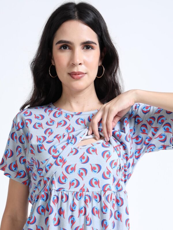 Women Zipless Feeding Maternity Dress