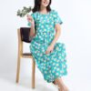 Women Zipless Feeding Maternity Dress with Pocket