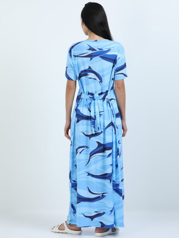 Dolphin Print Pregnancy Dress