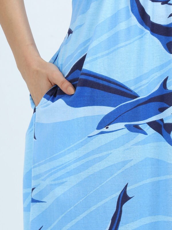 Dolphin Print Pregnancy Dress