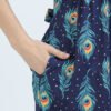 BARBET Women’s Maternity & Feeding Maxi Dress – Peacock Print Nursing Dress
