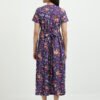 Violet Colour Maternity Zipless Dress for Women | Floral Print | Comfortable Pregnancy Wear