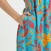 Green Leaf Printed Women’s Maternity & Nursing Maxi Dress with Zipless Feeding Access – Soft Breathable Fabric, Floral Print