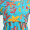 Green Leaf Printed Women’s Maternity & Nursing Maxi Dress with Zipless Feeding Access – Soft Breathable Fabric, Floral Print