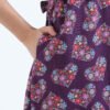 Zipless Maternity & Nursing Maxi Dress – Violet Floral Print | Soft, Stylish & Easy Feeding Access