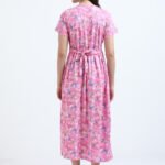 Soft Cotton Feeding Night Dress, Butterfly Print, Comfortable Nursing Nightwear