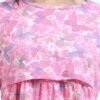 Soft Cotton Feeding Night Dress, Butterfly Print, Comfortable Nursing Nightwear