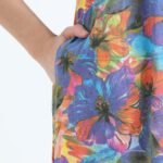 BARBET Women’s Maternity & Feeding Maxi Dress – Multicolor Floral Print