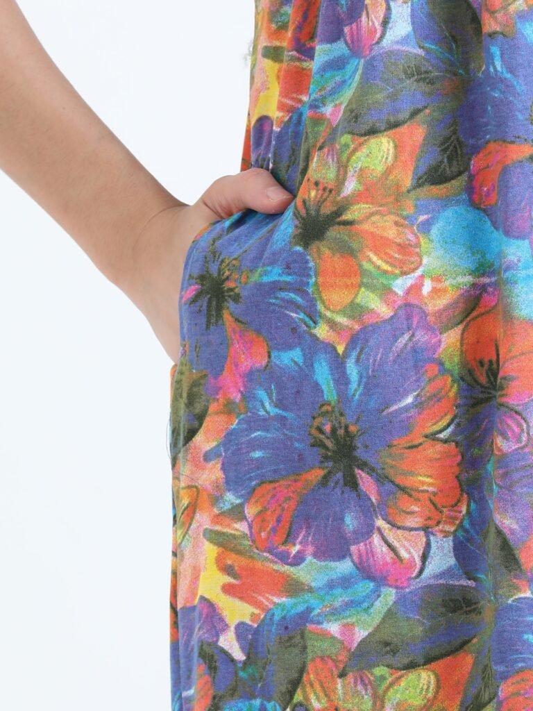 BARBET Women’s Maternity & Feeding Maxi Dress – Multicolor Floral Print