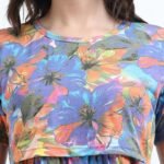 BARBET Women’s Maternity & Feeding Maxi Dress – Multicolor Floral Print