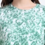 Green Leaf Print Zipless Maternity & Nursing Maxi Dress – Comfortable Feeding Wear for Moms