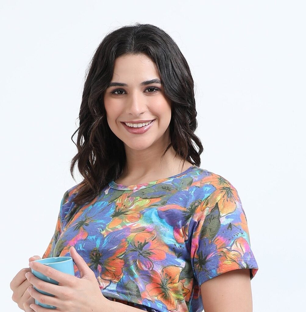 BARBET Women’s Maternity & Feeding Maxi Dress – Multicolor Floral Print