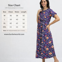 BARBET Women’s Maternity & Feeding Maxi Dress – Multicolor Floral Print