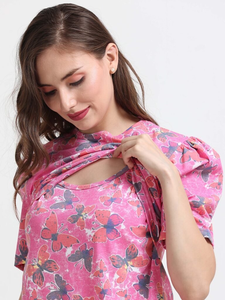 Pregnancy & Feeding Night Suit for Women
