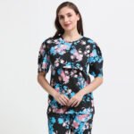 Zipless Maternity Feeding Night Dress Set